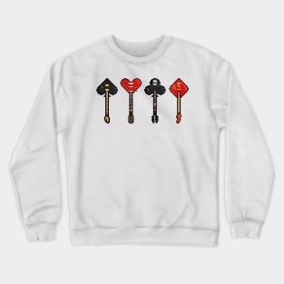 Pixel Poker Suit Rock N Roll Guitars Crewneck Sweatshirt